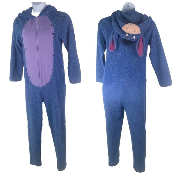 Disney Eeyore Adult Costume One Piece Pj Blue Size XL,fits more like a medium - Picture 1 of 4
